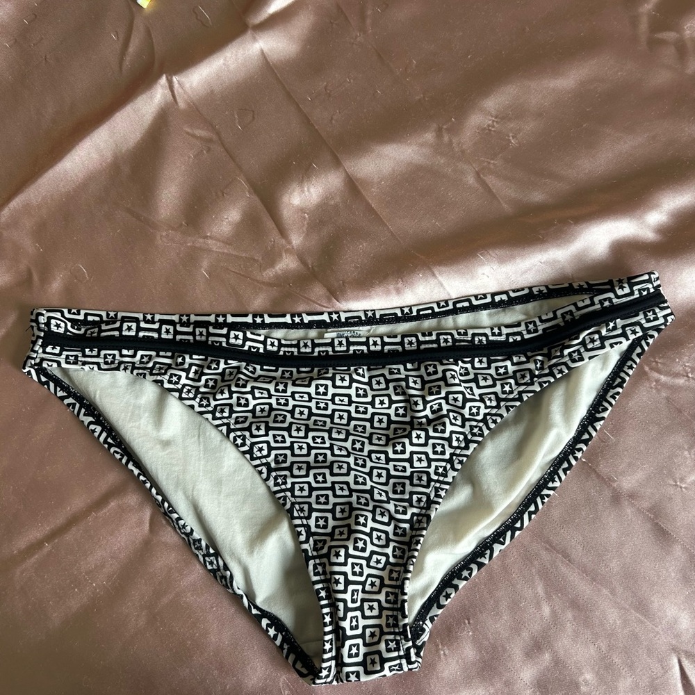 Converse Black and White Geometric Bikini Bottom